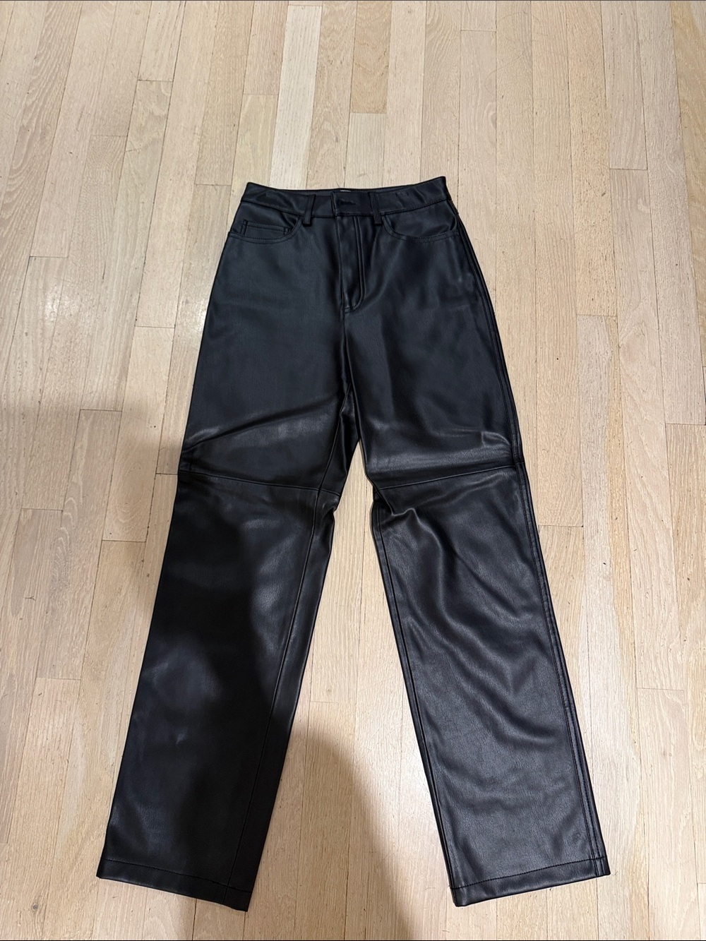 Mango faux leather pants